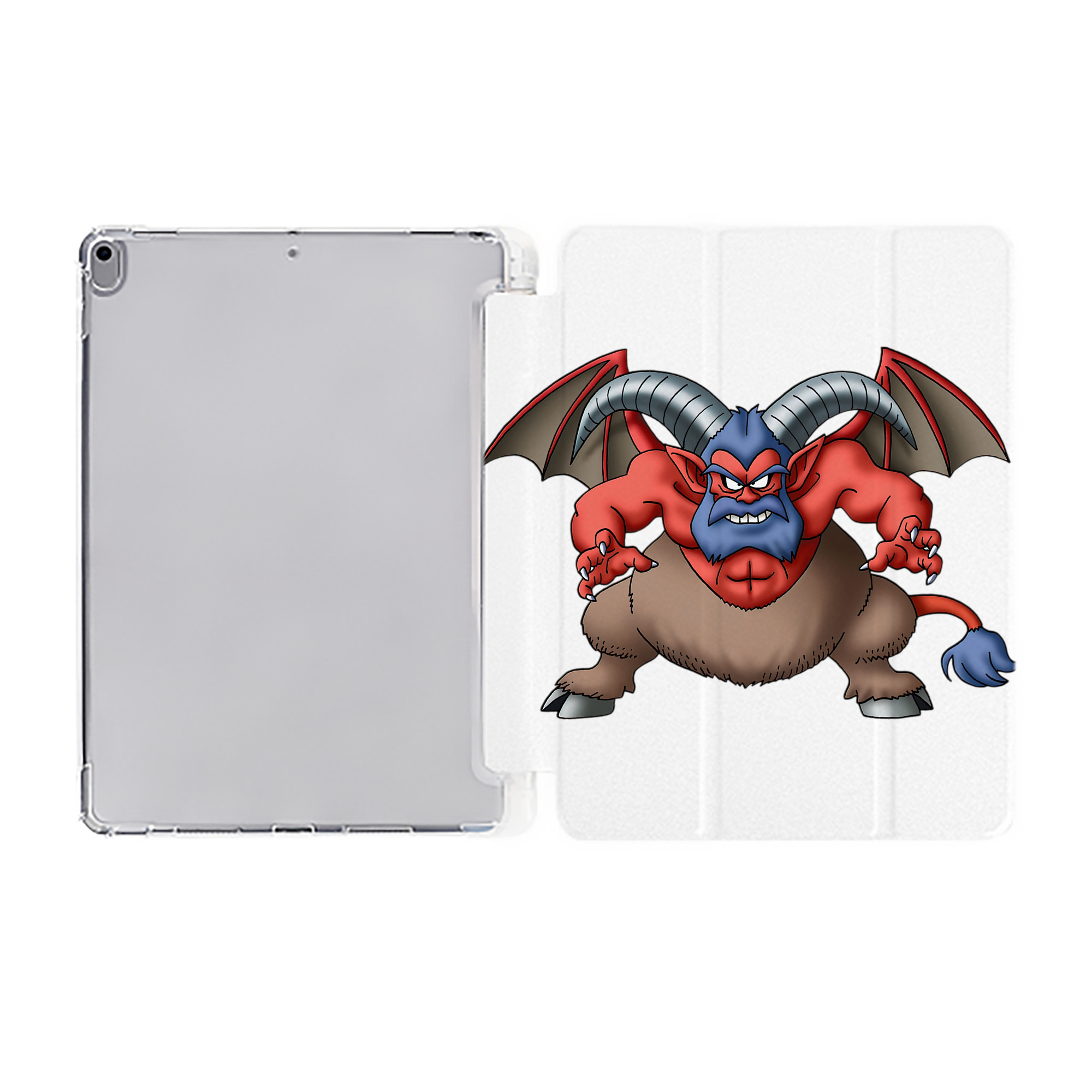（画像用） ドラゴンクエスト Doragon Kuesuto Dragon Quest IPad ケース ペン収納付き 三つ折りスタンド PUレザー×シリコン 対応機種9.5/10.5/10.9インチ